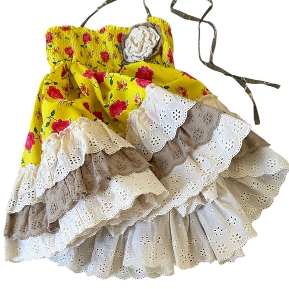 Mustard Pie Other - Vintage Mustard Pie Girls Heavy Cotton Floral Layered Blouse Size 12